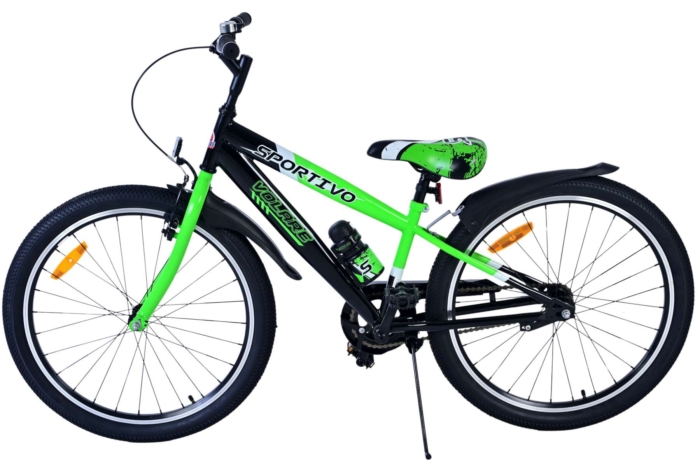 Volare Sportivo Kinderfiets - Jongens - 24 inch - Zwart Groen - Afbeelding 7