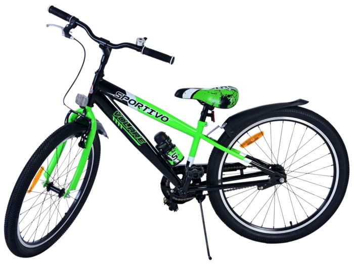 Volare Sportivo Kinderfiets - Jongens - 24 inch - Zwart Groen - Afbeelding 8