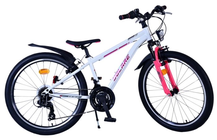 Volare XC Race Kinderfiets - 24 inch - 21 speed - Wit Roze - Afbeelding 11