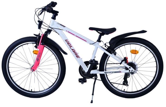 Volare XC Race Kinderfiets - 24 inch - 21 speed - Wit Roze - Afbeelding 8