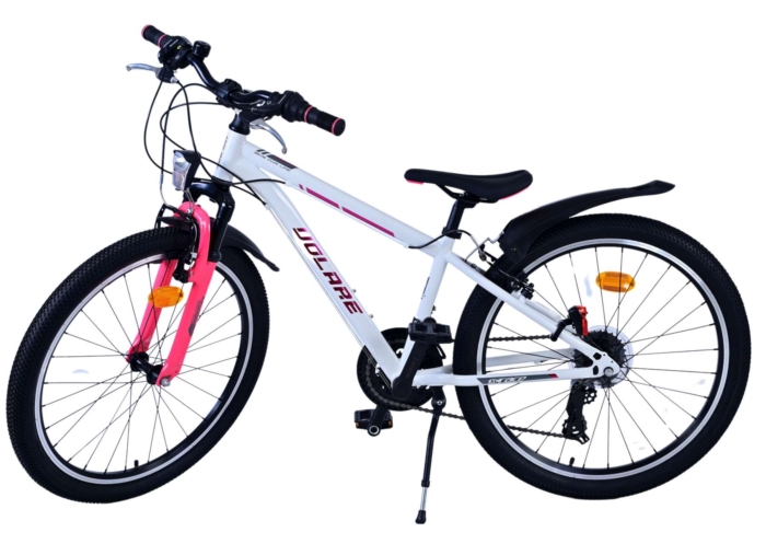 Volare XC Race Kinderfiets - 24 inch - 21 speed - Wit Roze - Afbeelding 9