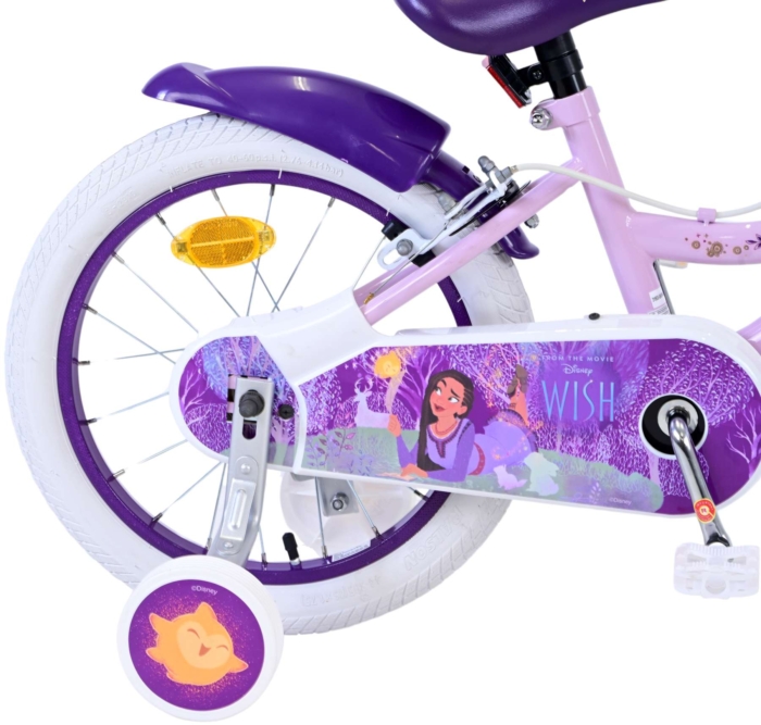 Disney Wish Kinderfiets - Meisjes - 16 inch - Paars - Twee handremmen - Afbeelding 3