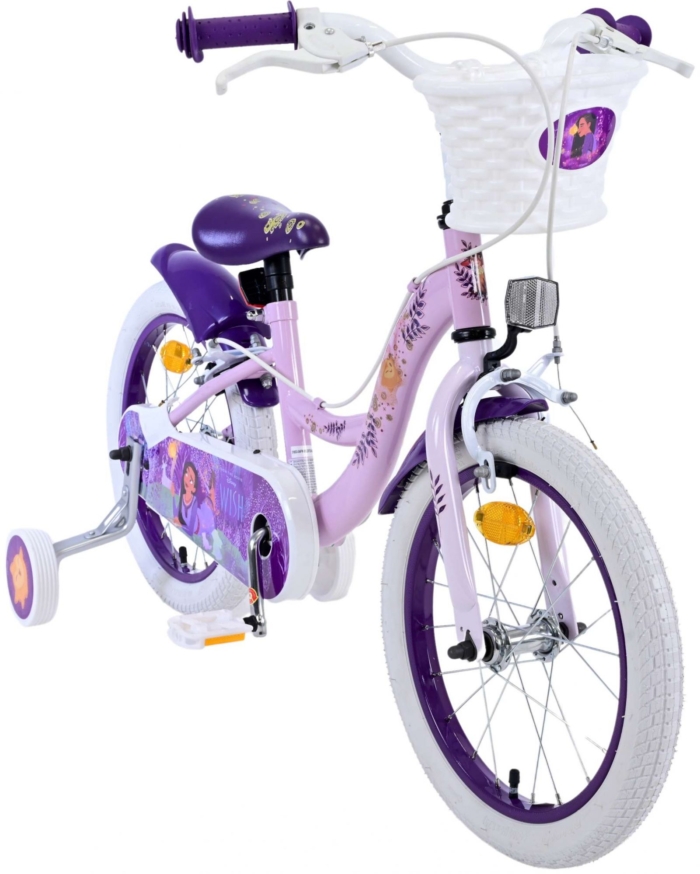 Disney Wish Kinderfiets - Meisjes - 16 inch - Paars - Twee handremmen - Afbeelding 6