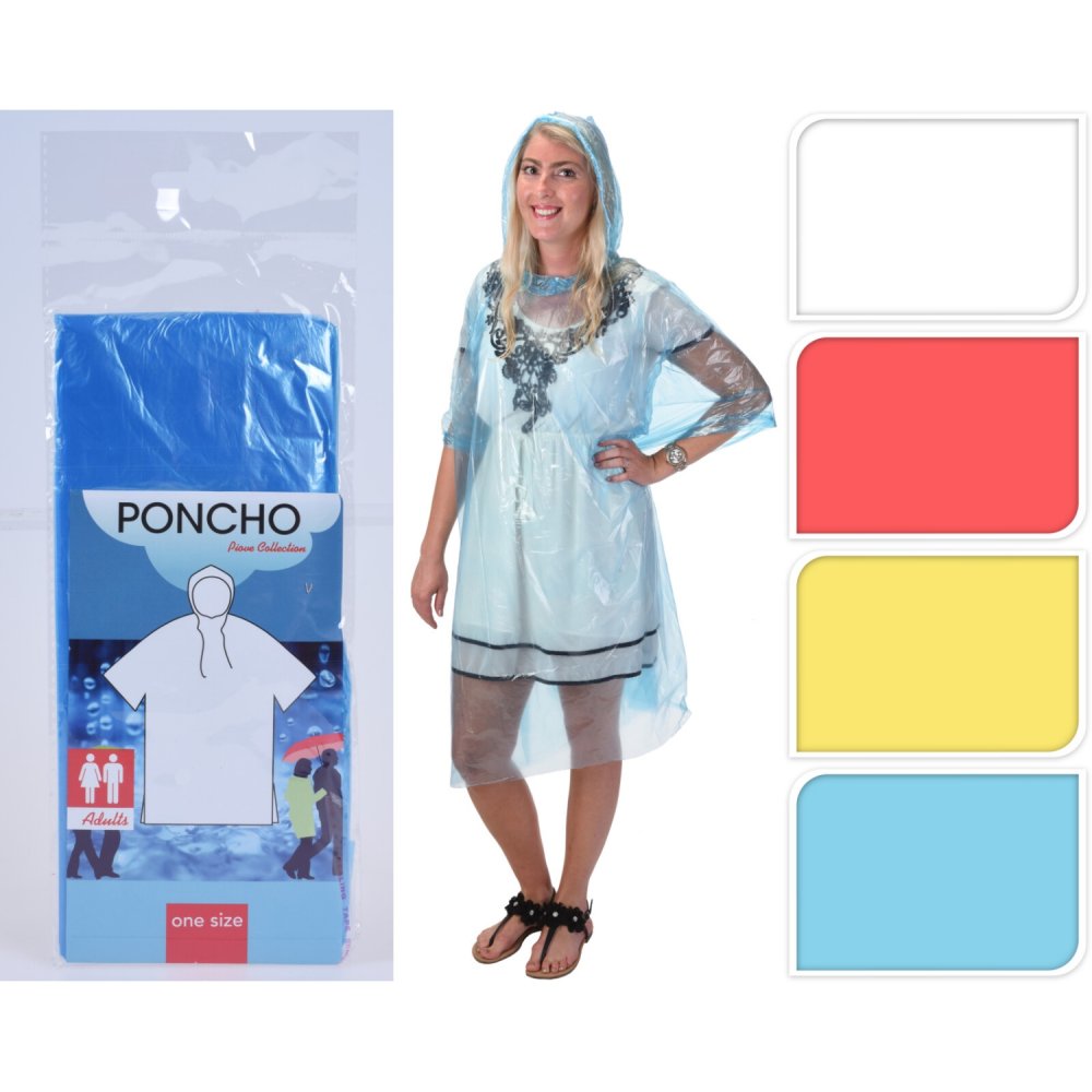 Poncho voor volwassenen assorti