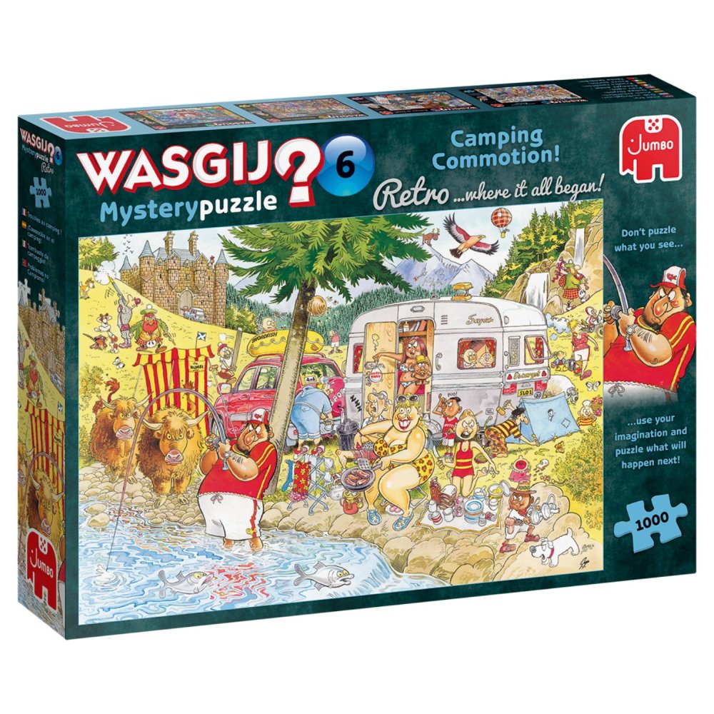 Puzzel Wasgij Retro Mystery 6 Camping 1000 Stukjes