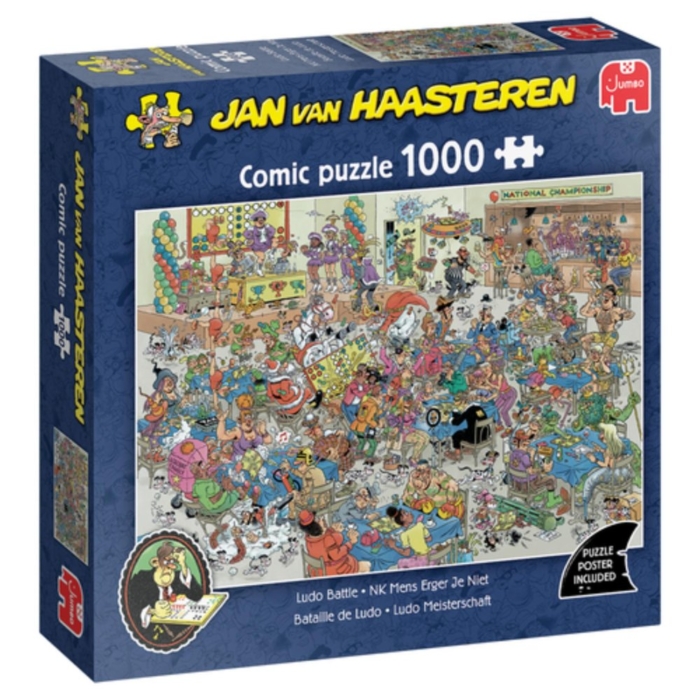 Puzzel Jan van Haasteren Nederlands kampioenschap  mens erger je niet 1000 stukjes