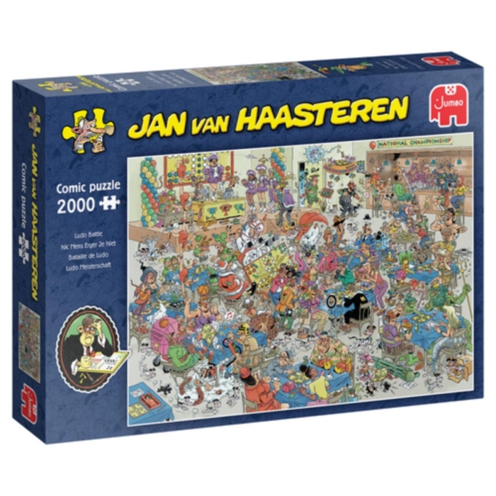 Puzzel Jan van Haasteren Nederlands kampioenschap  mens erger je niet 2000 stukjes