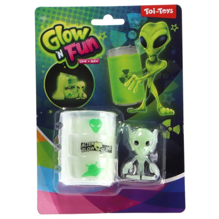 Olievat slijm glow in the dark met alien