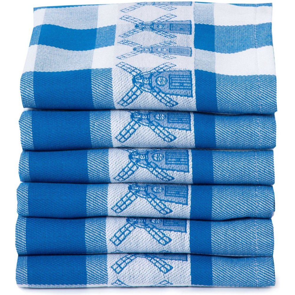 Theedoek dutch blue mills set 6