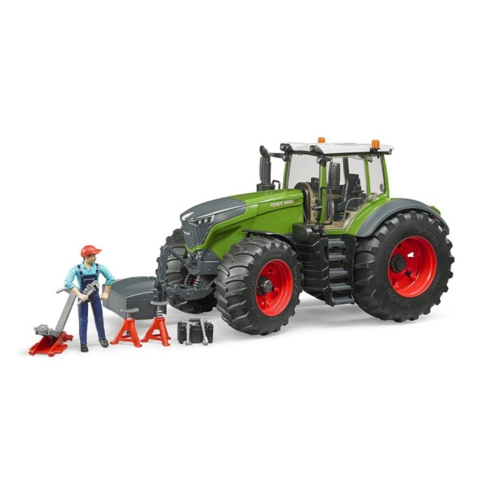 Bruder Tractor Fendt 1050 Vario Met Monteur En Garage Accessoires